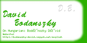 david bodanszky business card